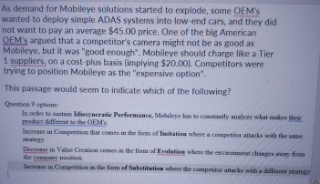  As demand for Mobileye solutions started to explode, some OEM's wanted