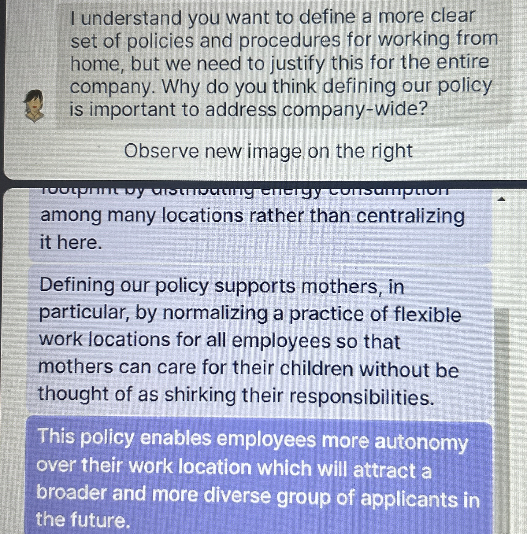  among many locations rather than centralizing it here. Defining our policy