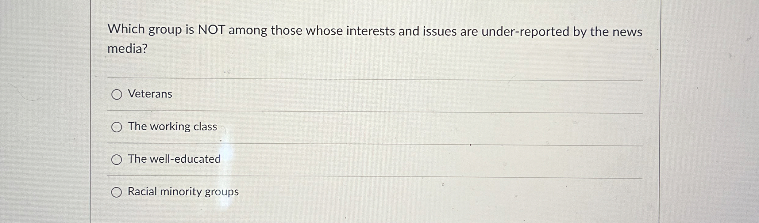  Which group is NOT among those whose interests and issues are