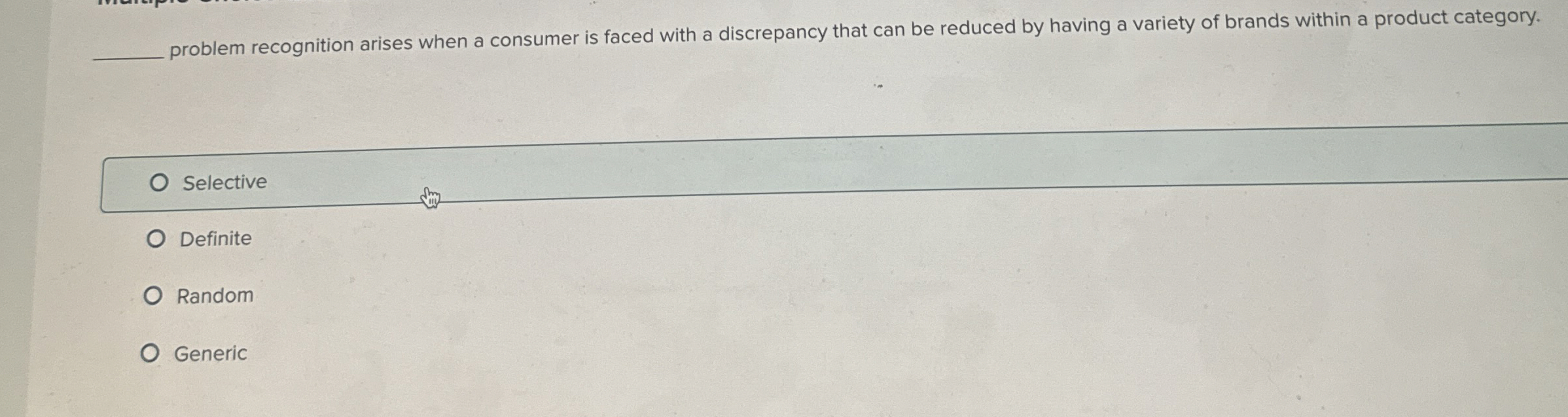  problem recognition arises when a consumer is faced with a discrepancy
