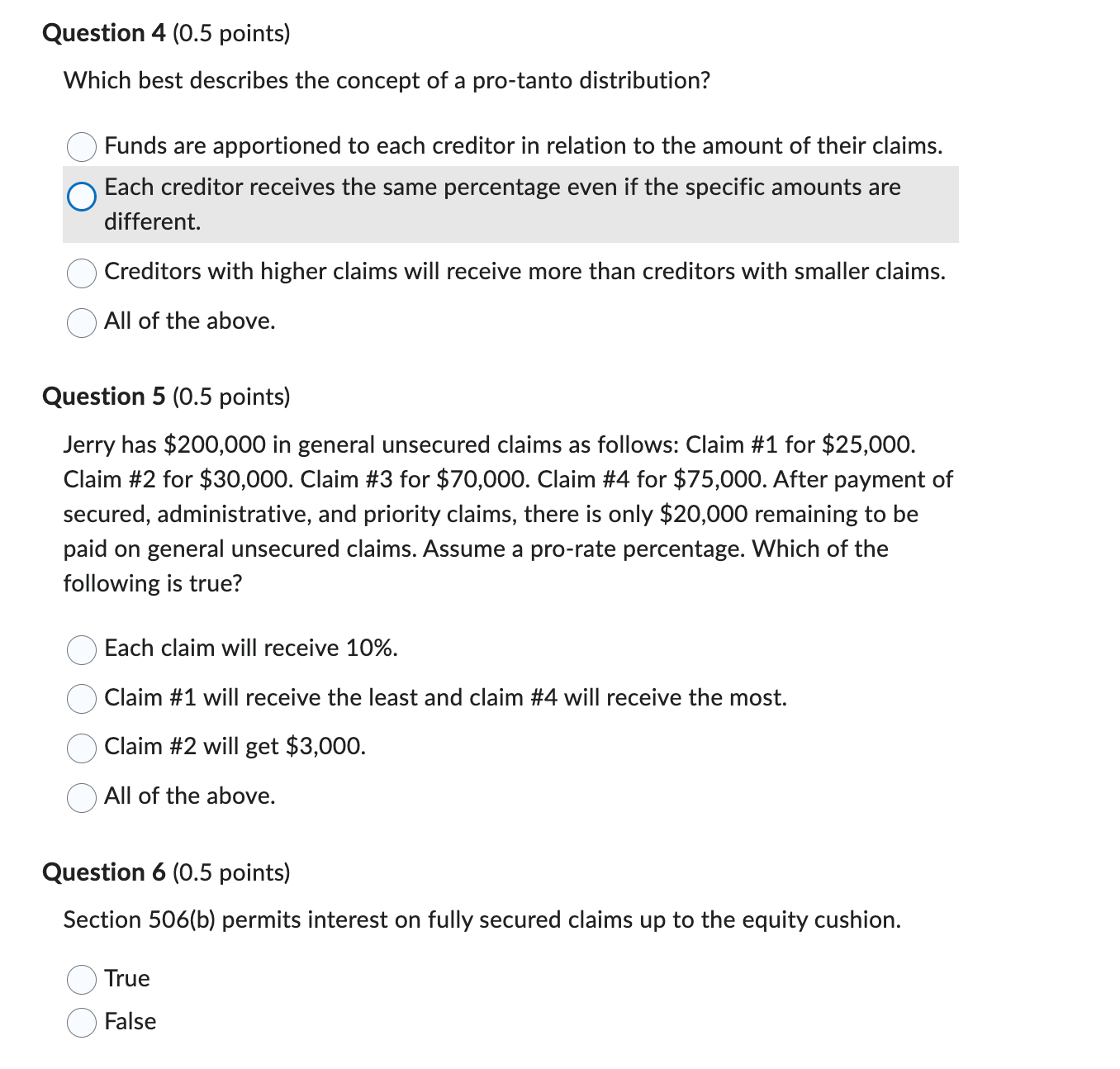 best describes a \"claim\" under section 101(5)? .1: Any right to payment