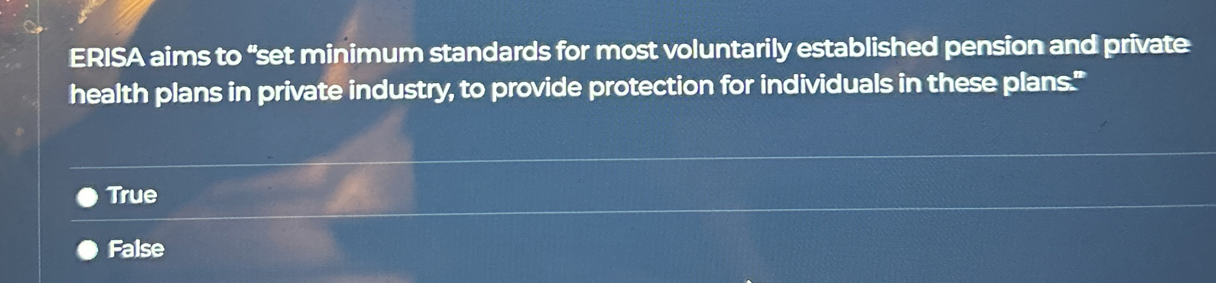 ERISA aims to "set minimum standards for most voluntarily established pension