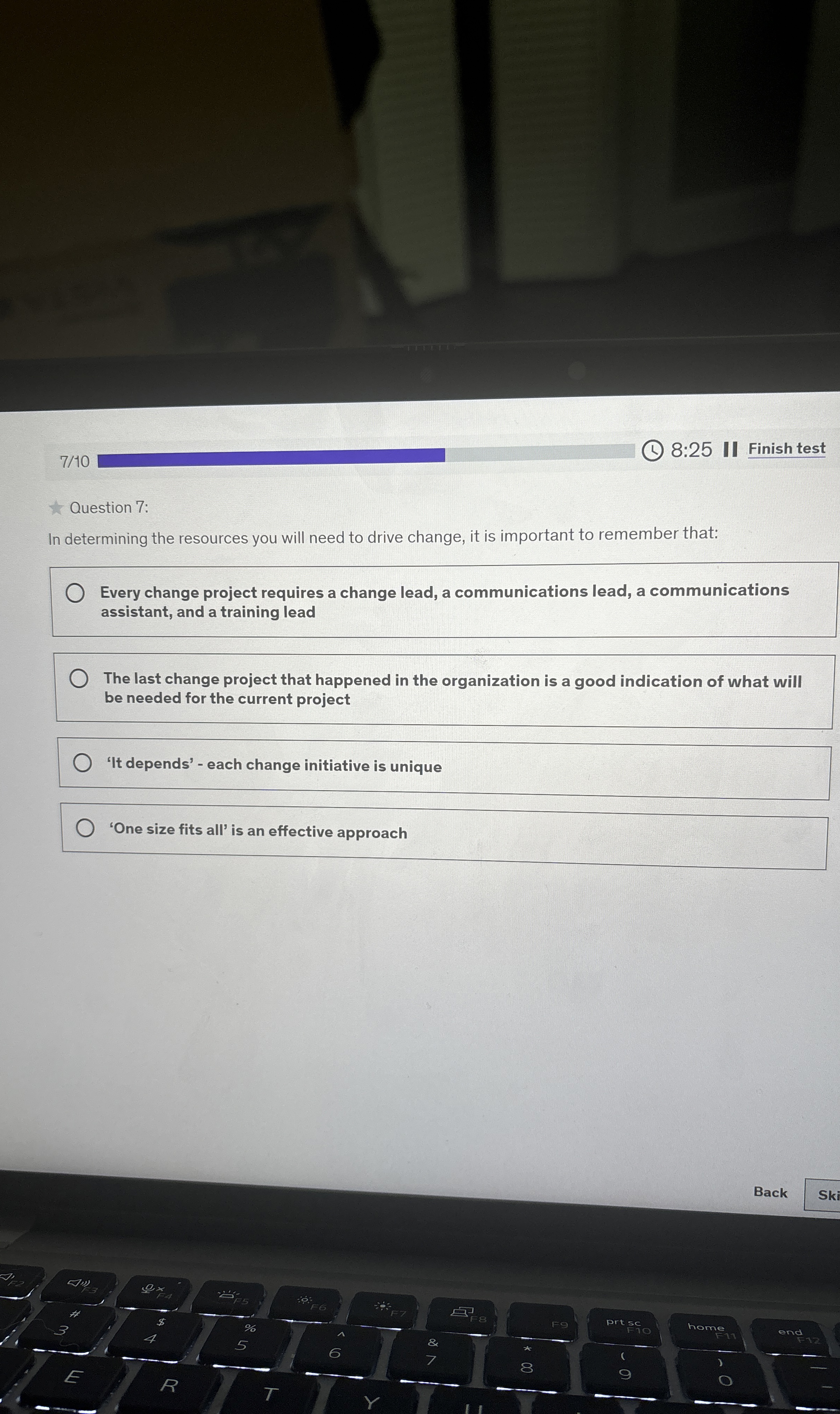 Question 7: In determining the resources you will need to drive