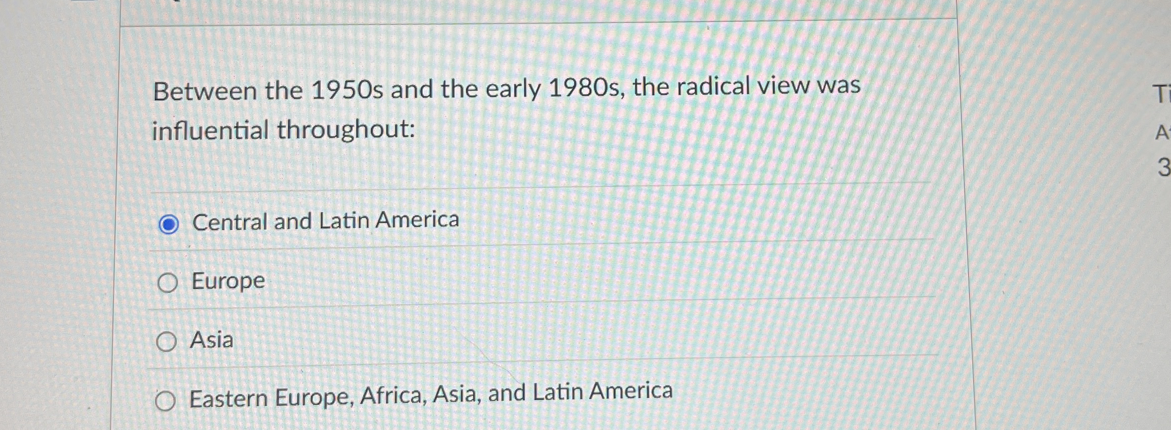  Between the 1950 s and the early 1980s, the radical view