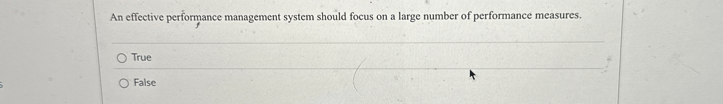  An effective performance management system should focus on a large number