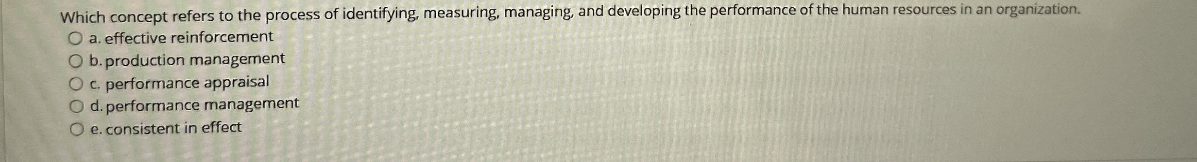  Which concept refers to the process of identifying, measuring, managing, and