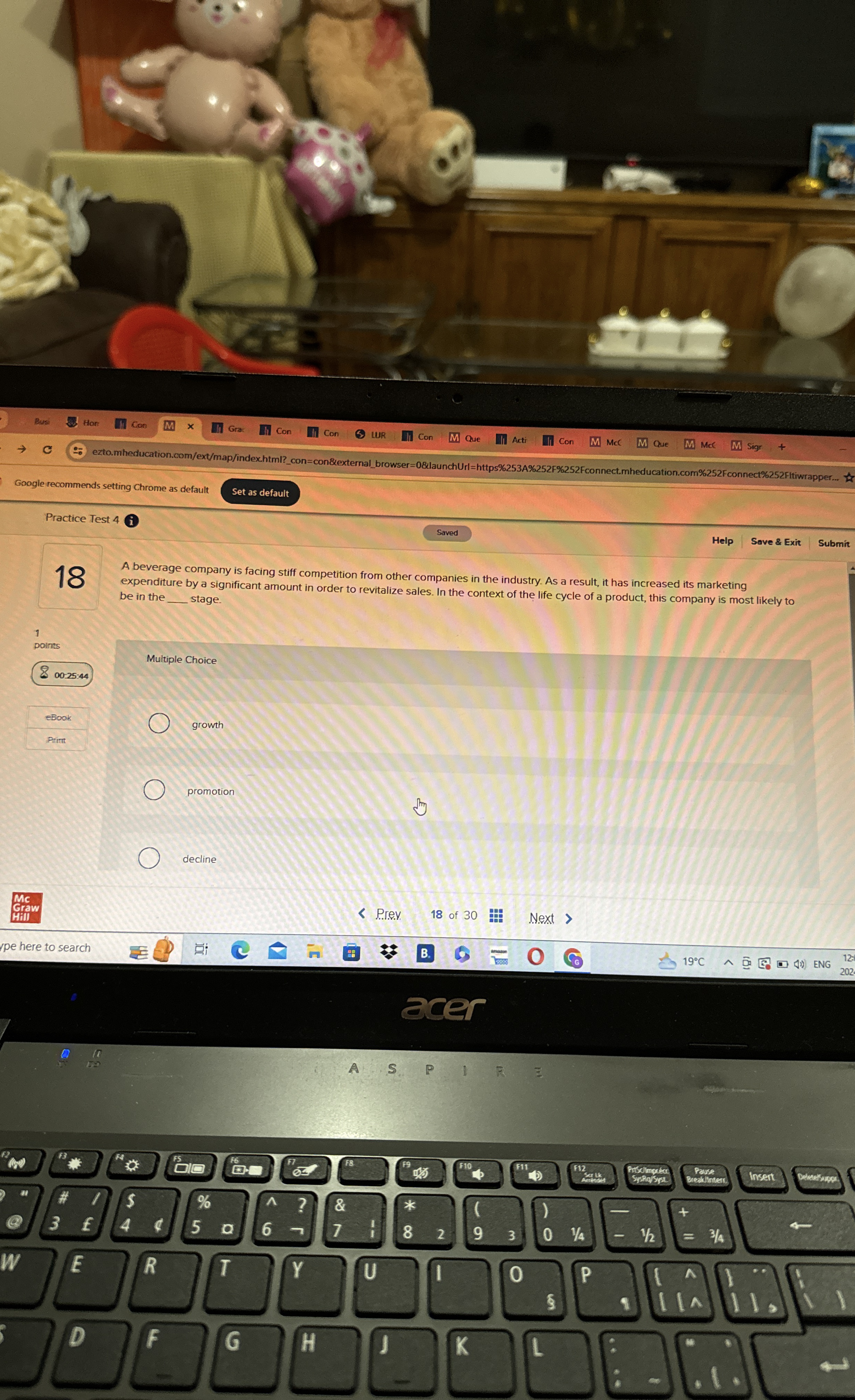  Practice Test 4 Saved Help Save & Exit Submit 18 A