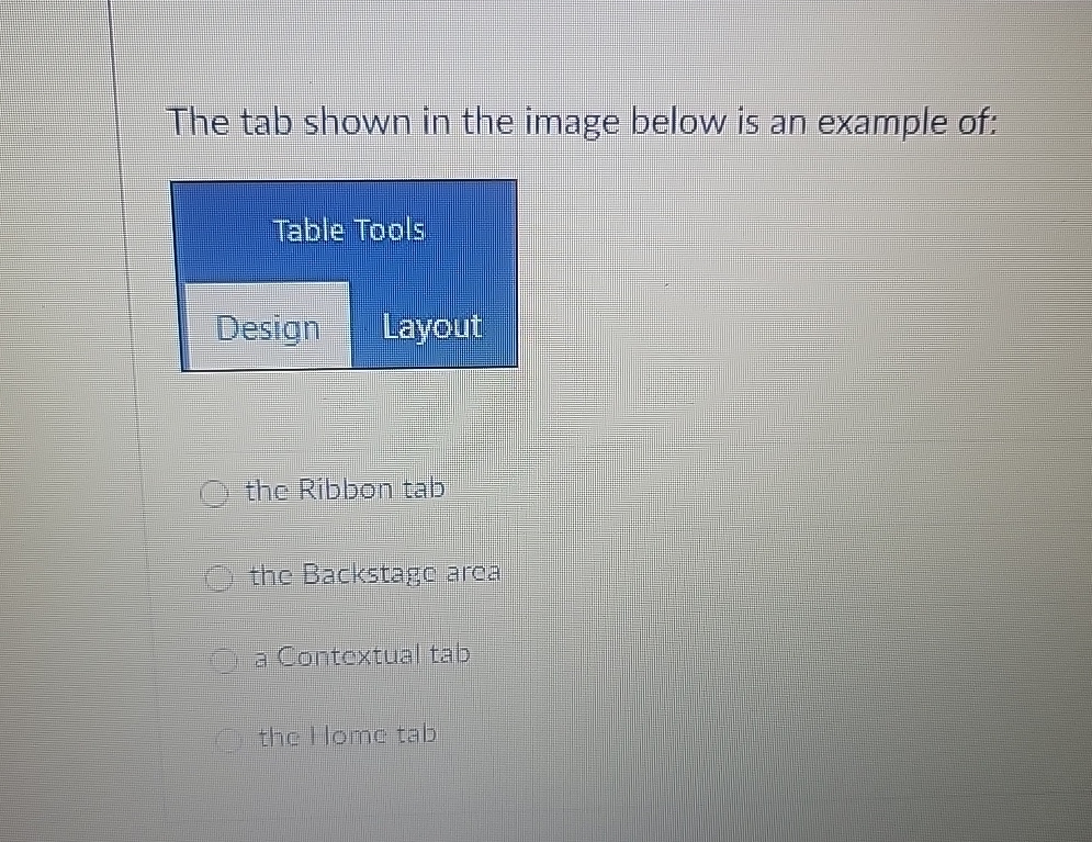  The tab shown in the image below is an example of: