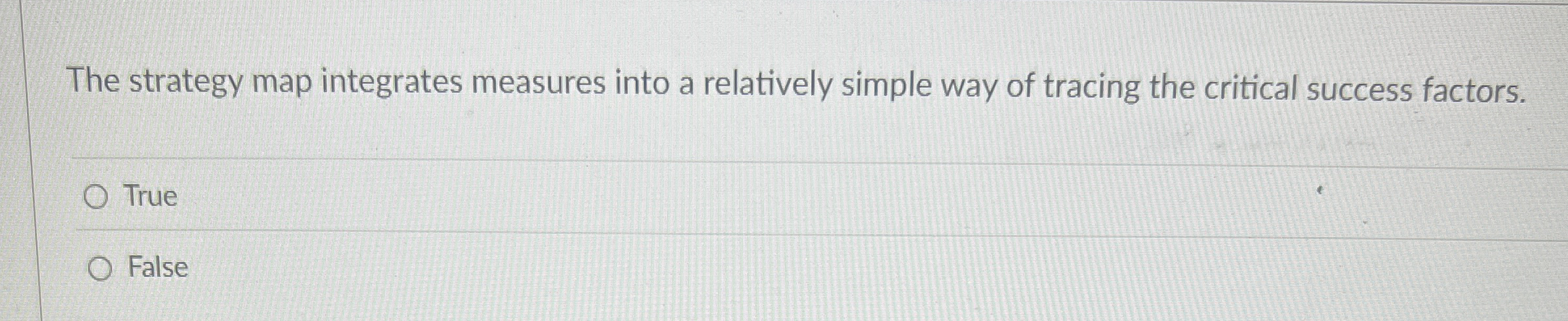  The strategy map integrates measures into a relatively simple way of
