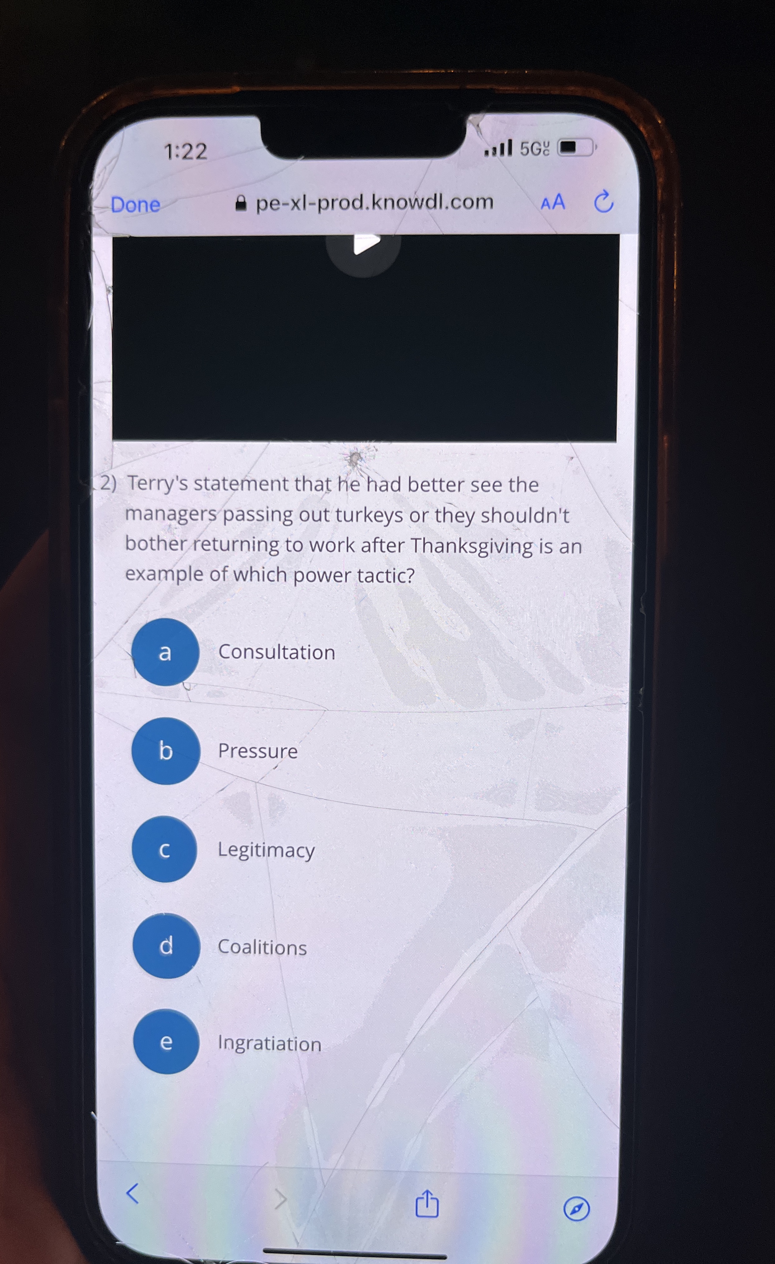  1:22 . Ill 5G" pe-xl-prod.knowdl.com AA Terry's statement that he had