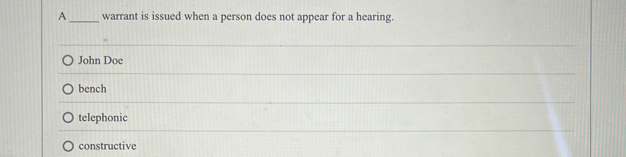  A warrant is issued when a person does not appear for