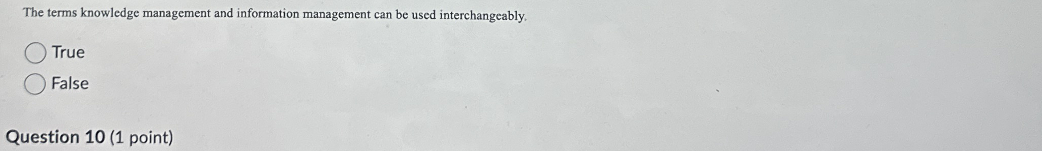  The terms knowledge management and information management can be used interchangeably.