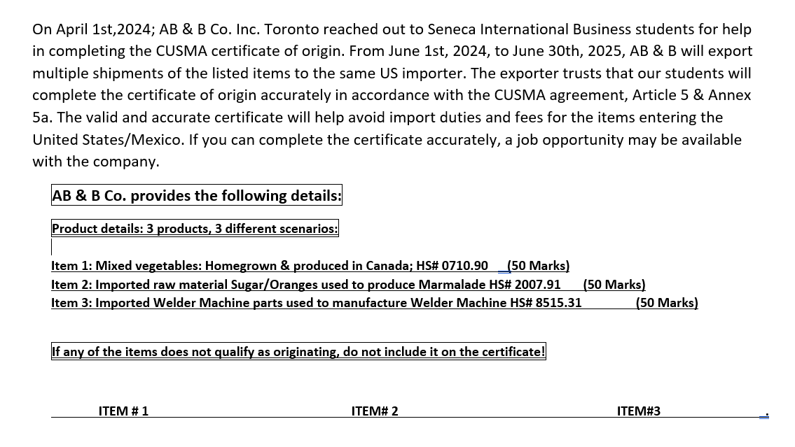  On April 1st,2024; AB & B Co. Inc. Toronto reached out