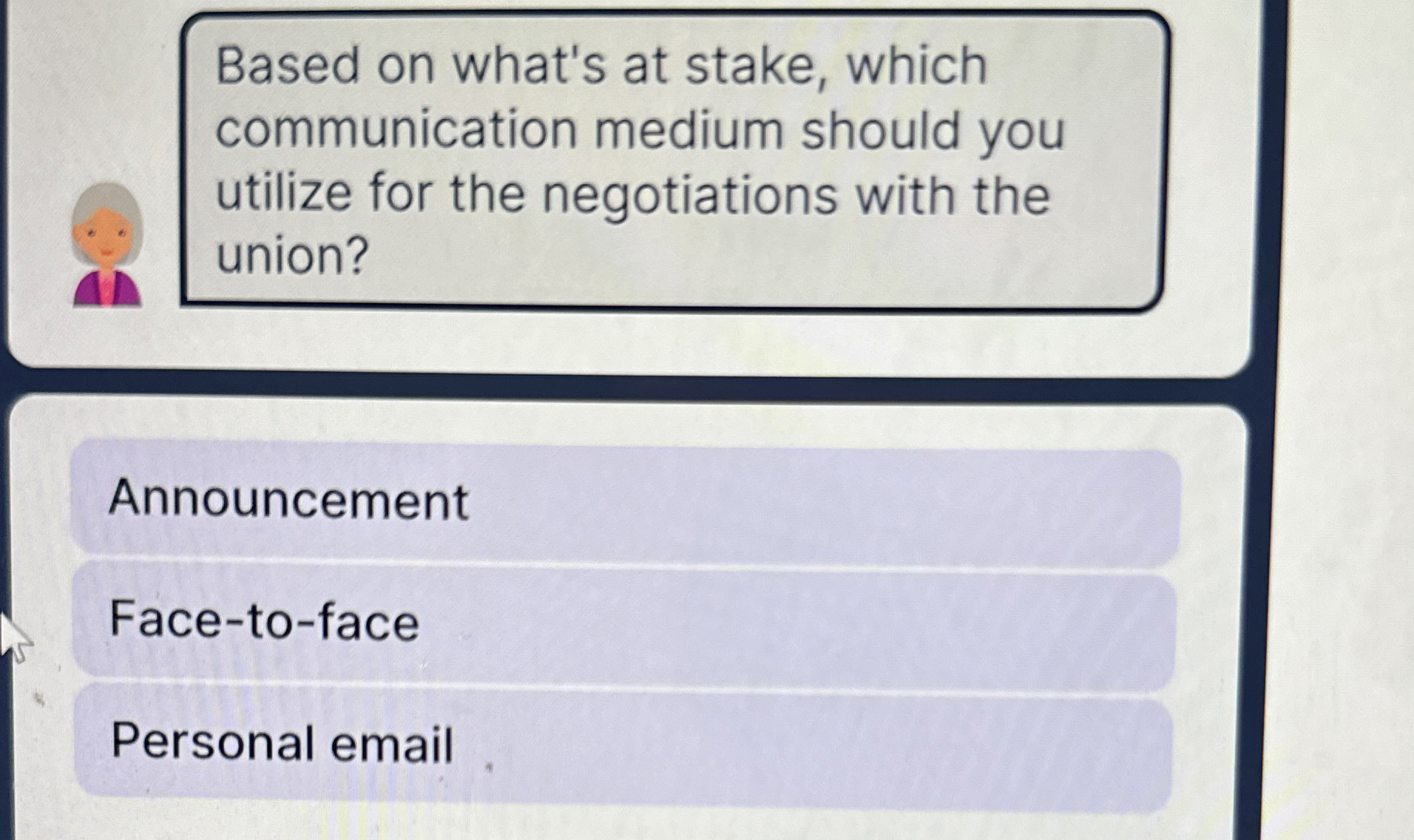  Based on what's at stake, which communication medium should you utilize