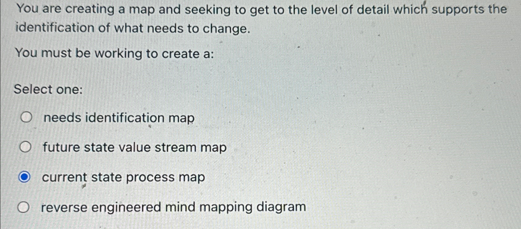  You are creating a map and seeking to get to the