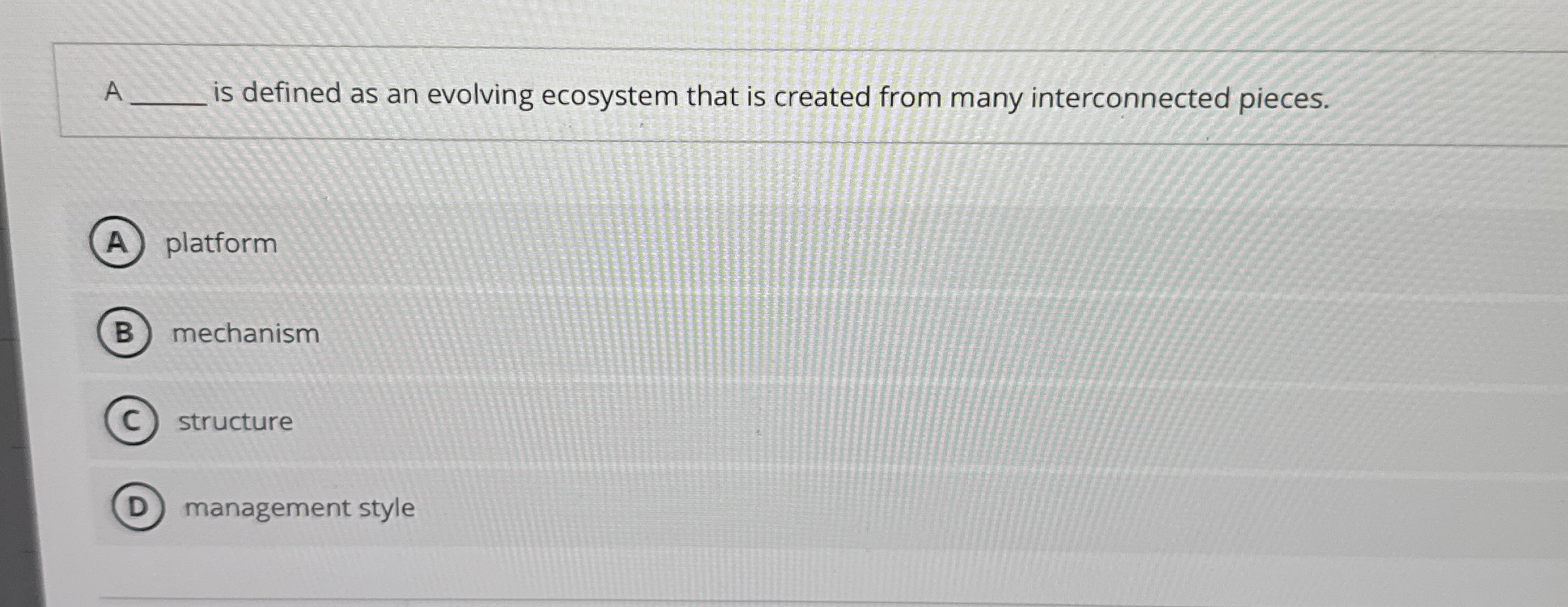  A q, is defined as an evolving ecosystem that is created