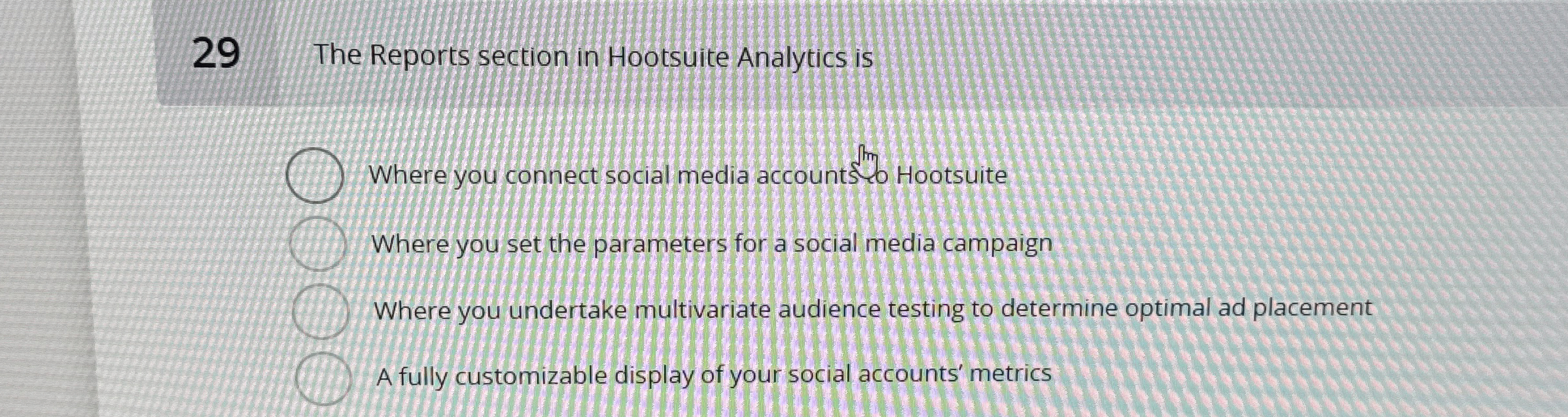  29 The Reports section in Hootsuite Analytics is Where you connect