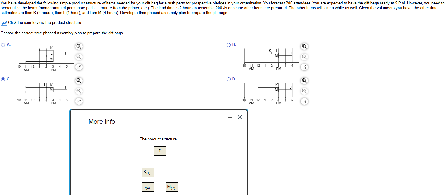  estimates are item K (2 hours), item L (1 hour), and