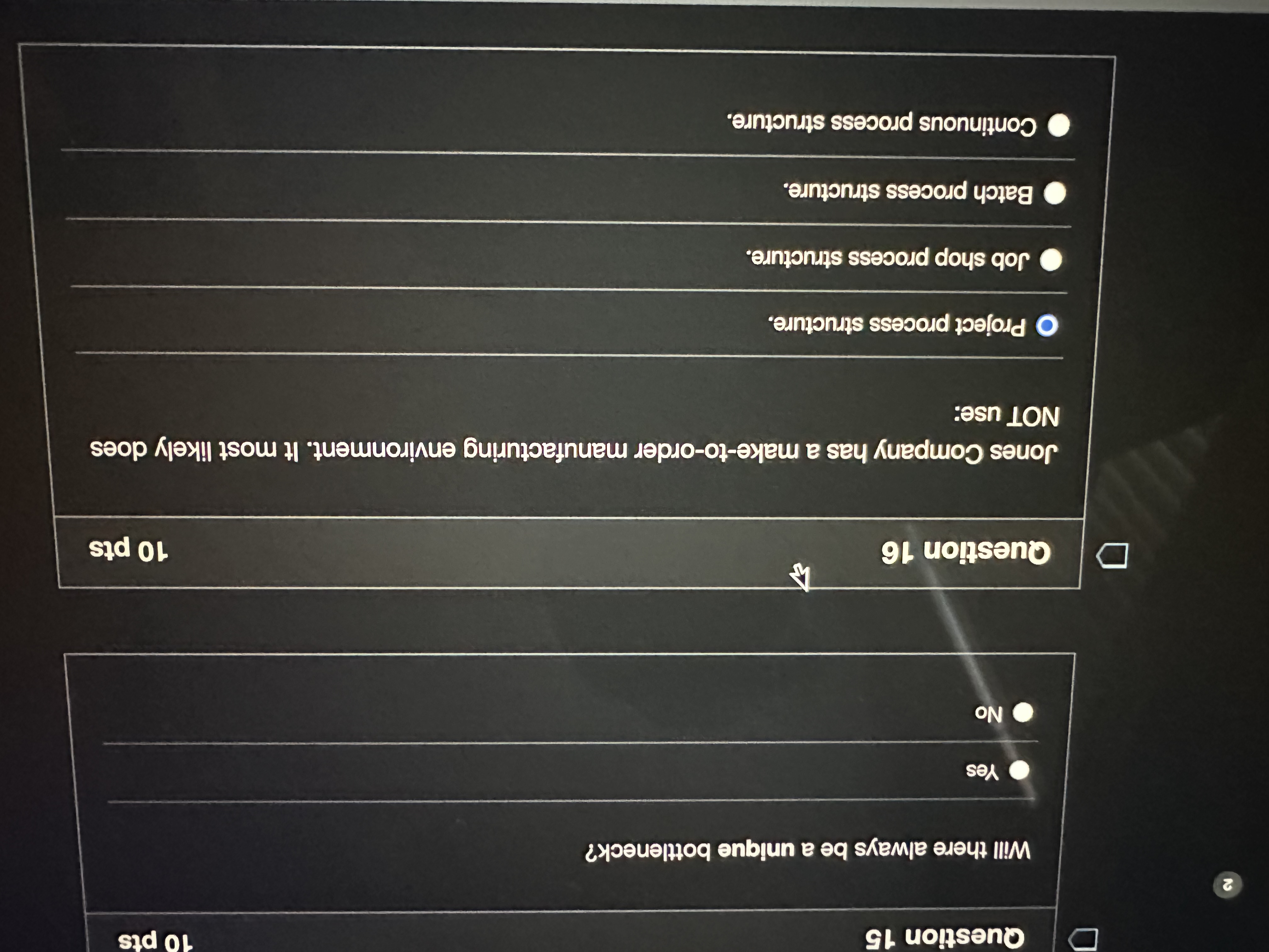  Question 15 Will there always be a unique bottleneck? Yes No