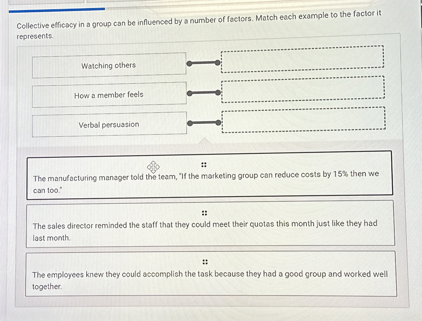  Collective efficacy in a group can be influenced by a number