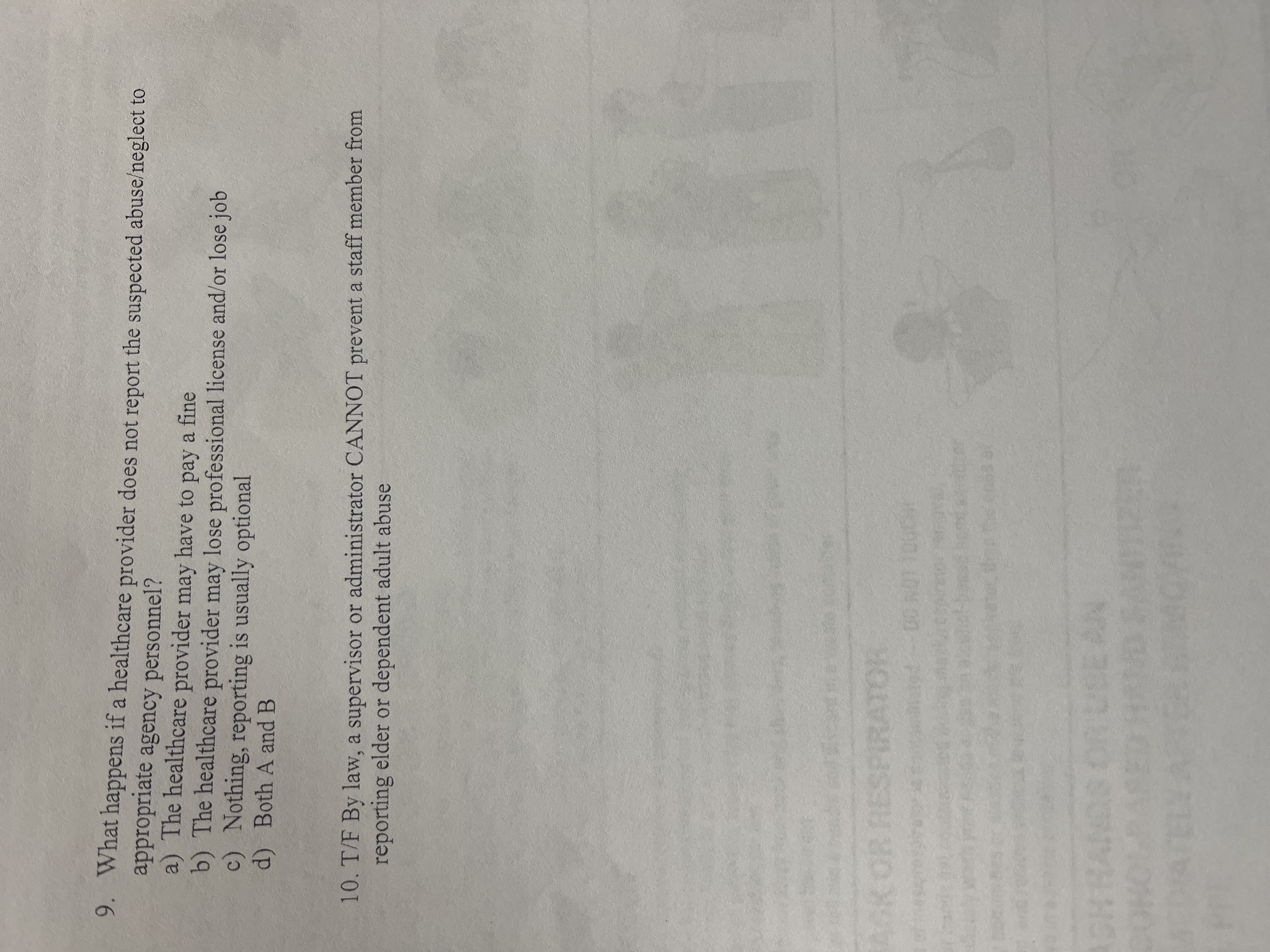 punishment with resulting physical harm, pain, or mental anguish. 2. T/F Penalties
