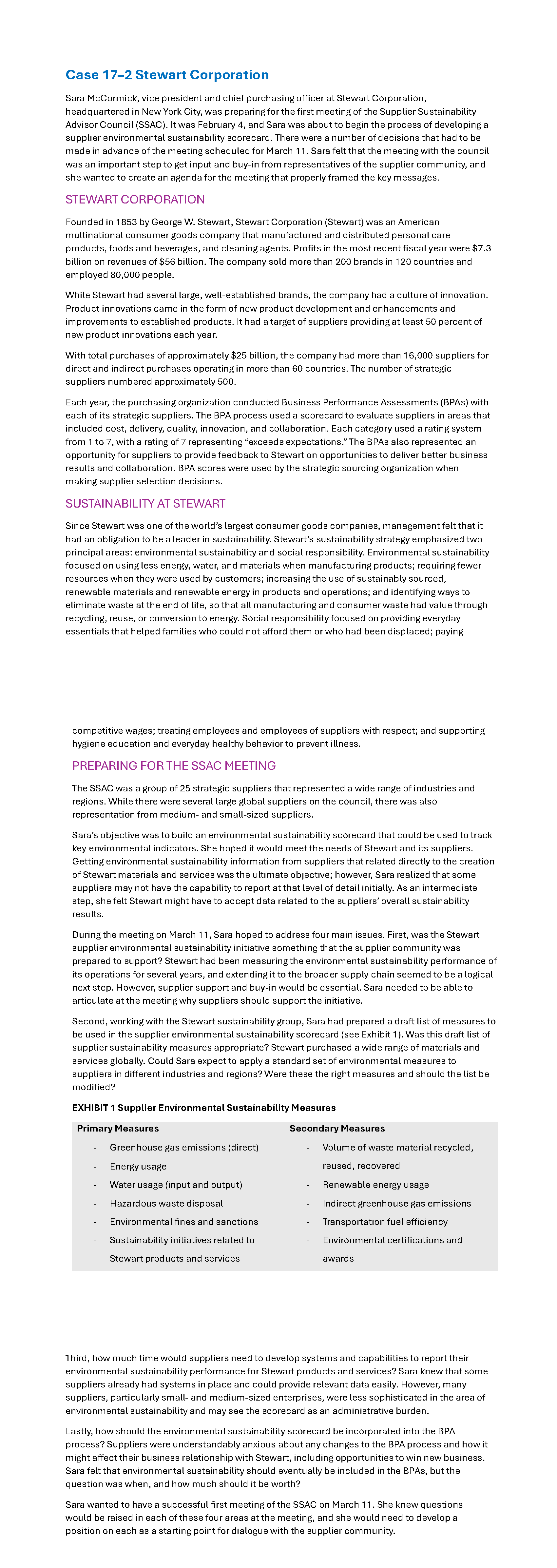 Part 1: Analysis of Procurement Savings Program Format: Written report (4-5