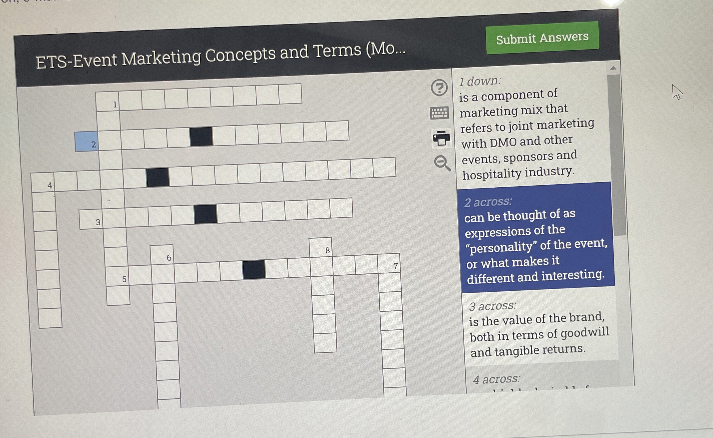  ETS-Event Marketing Concepts and Terms (Mo... 1 down: is a component