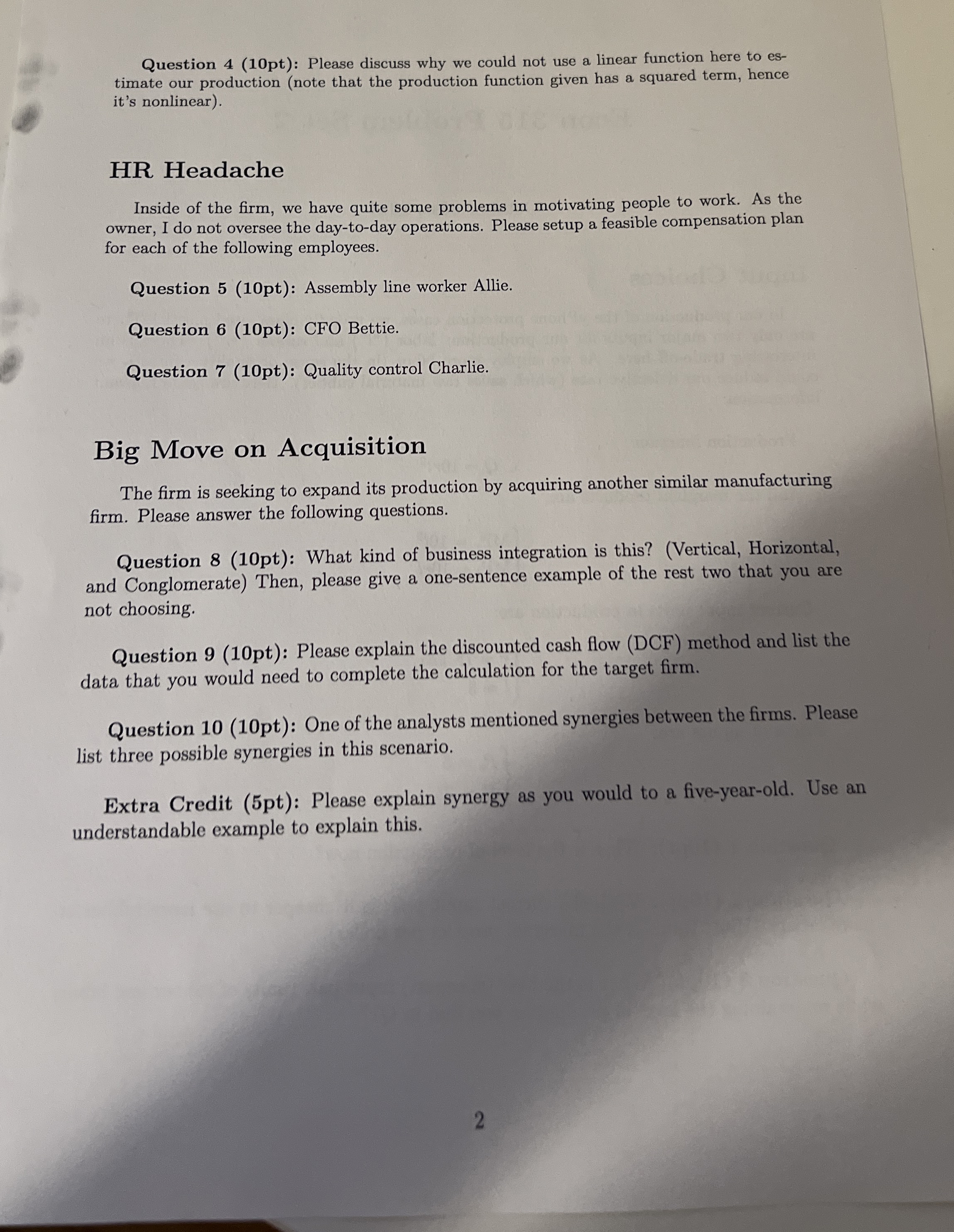  Question 4(10pt): Please discuss why we could not use a linear