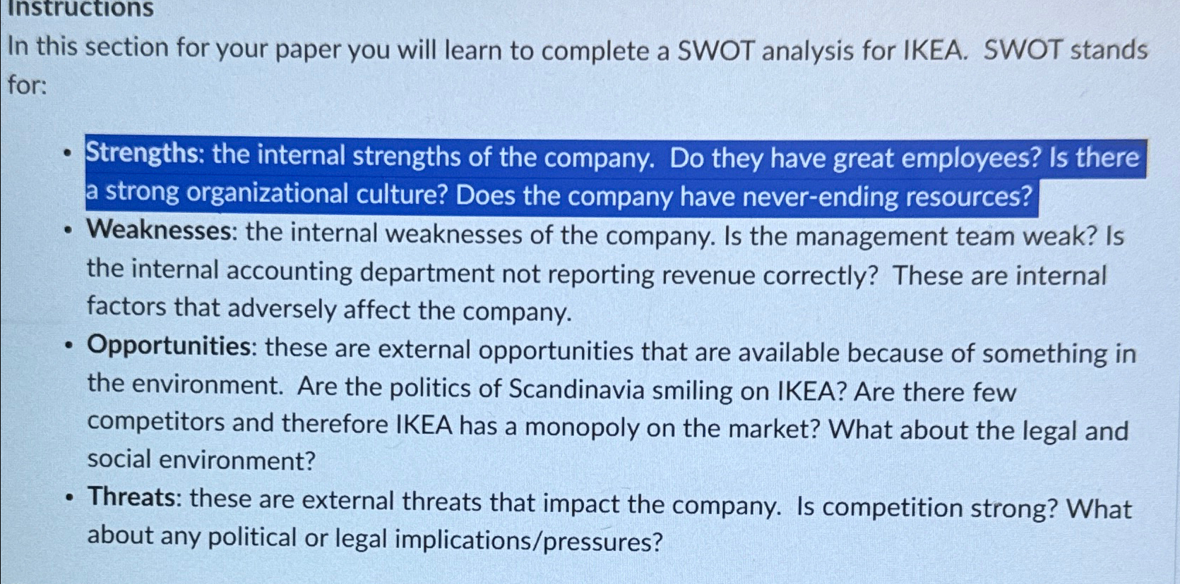  Instructions In this section for your paper you will learn to