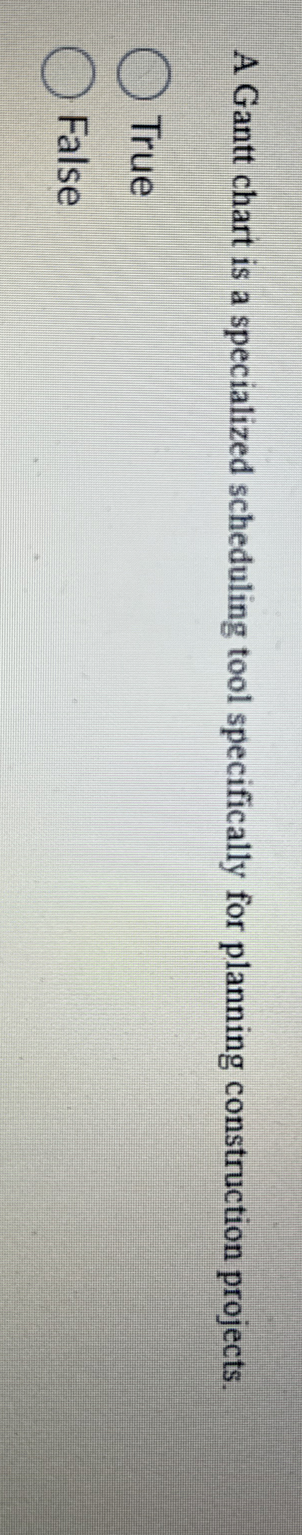  A Gantt chart is a specialized scheduling tool specifically for planning