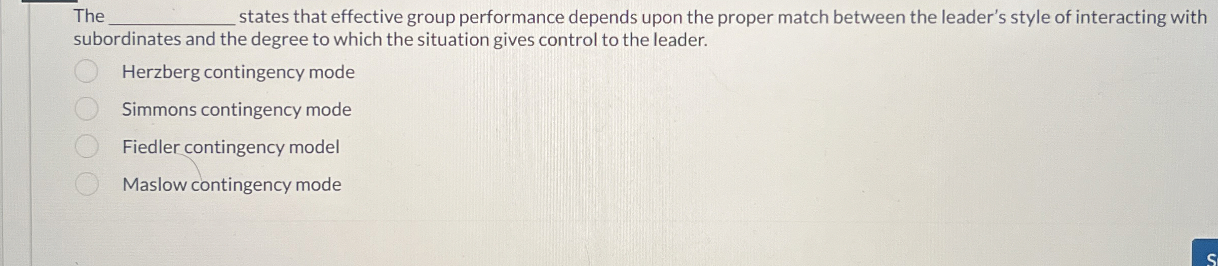  The q, states that effective group performance depends upon the proper