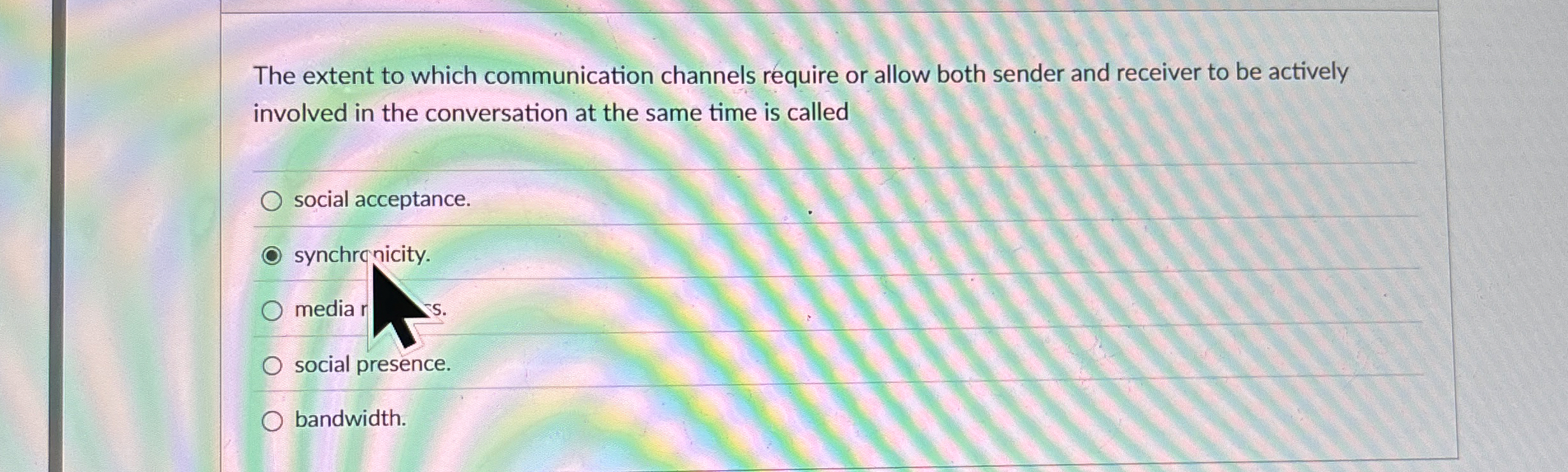  The extent to which communication channels require or allow both sender
