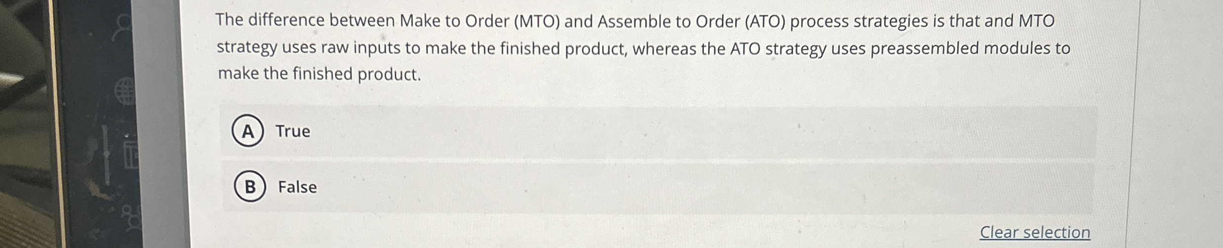  The difference between Make to Order (MTO) and Assemble to Order