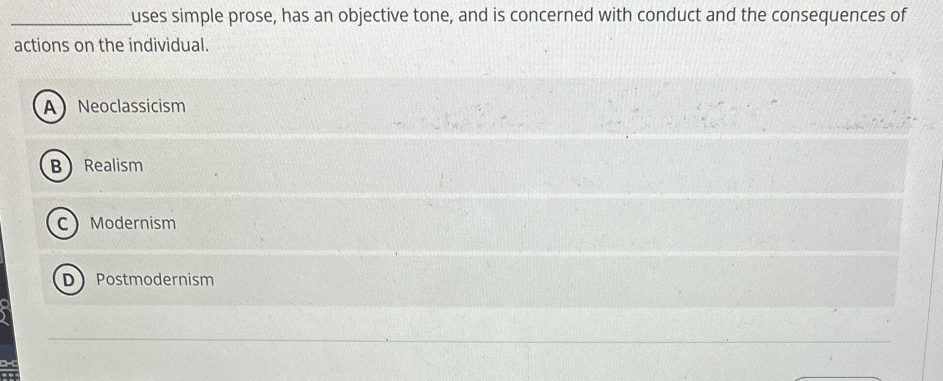  q, uses simple prose, has an objective tone, and is concerned