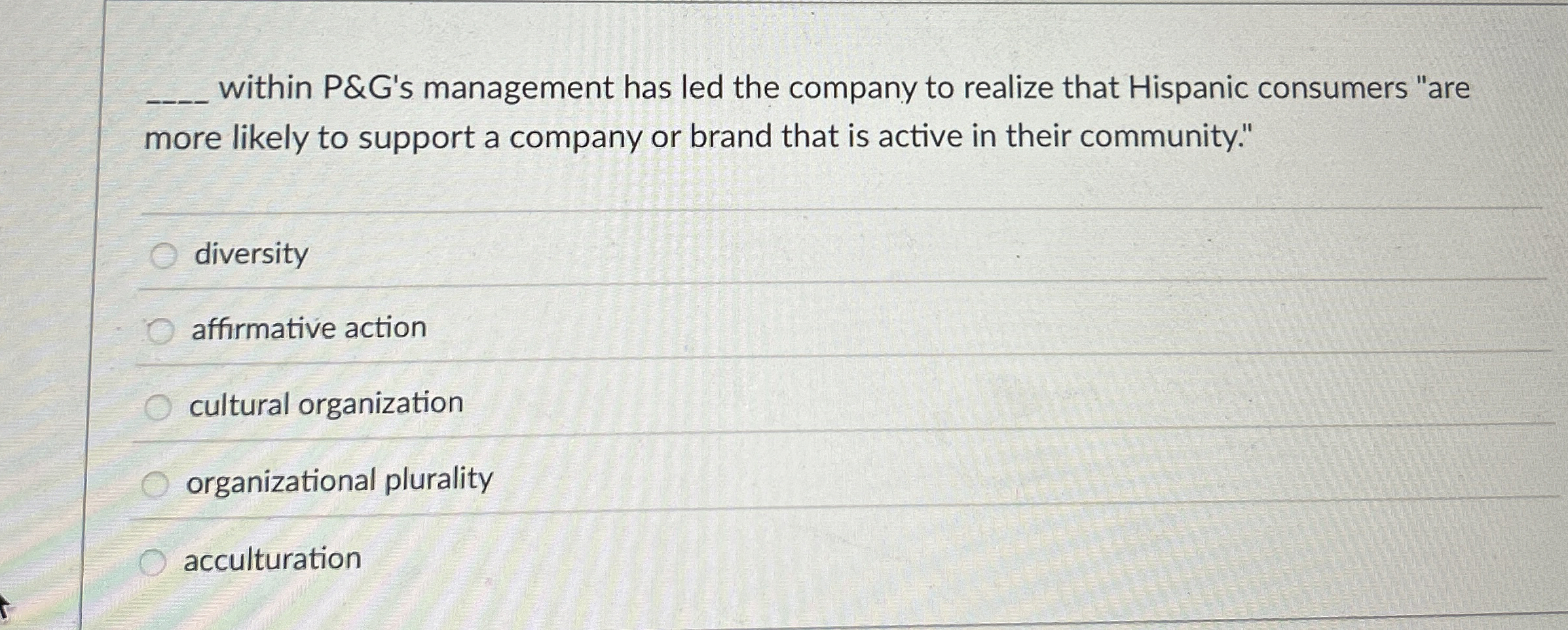  q, within P&G's management has led the company to realize that