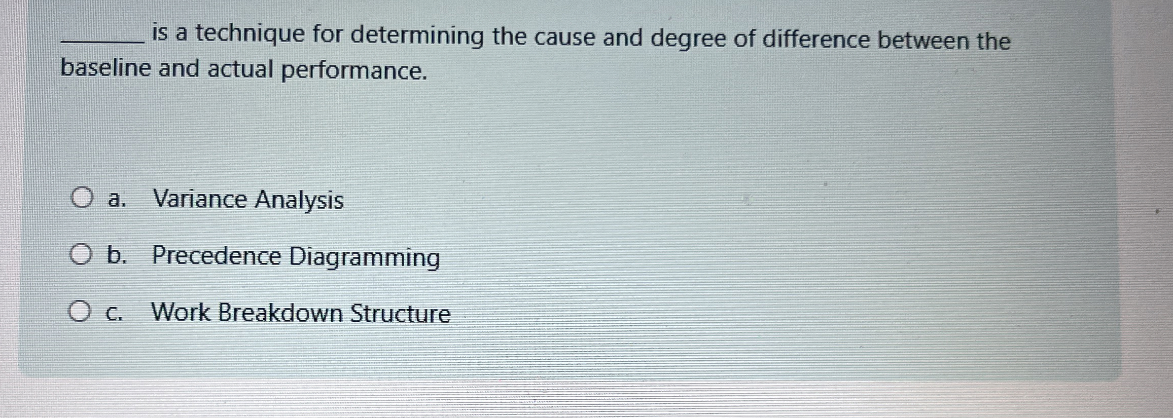  q, is a technique for determining the cause and degree of