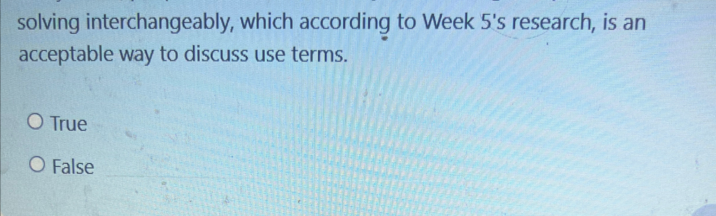 solving interchangeably, which according to Week 5's research, is an acceptable