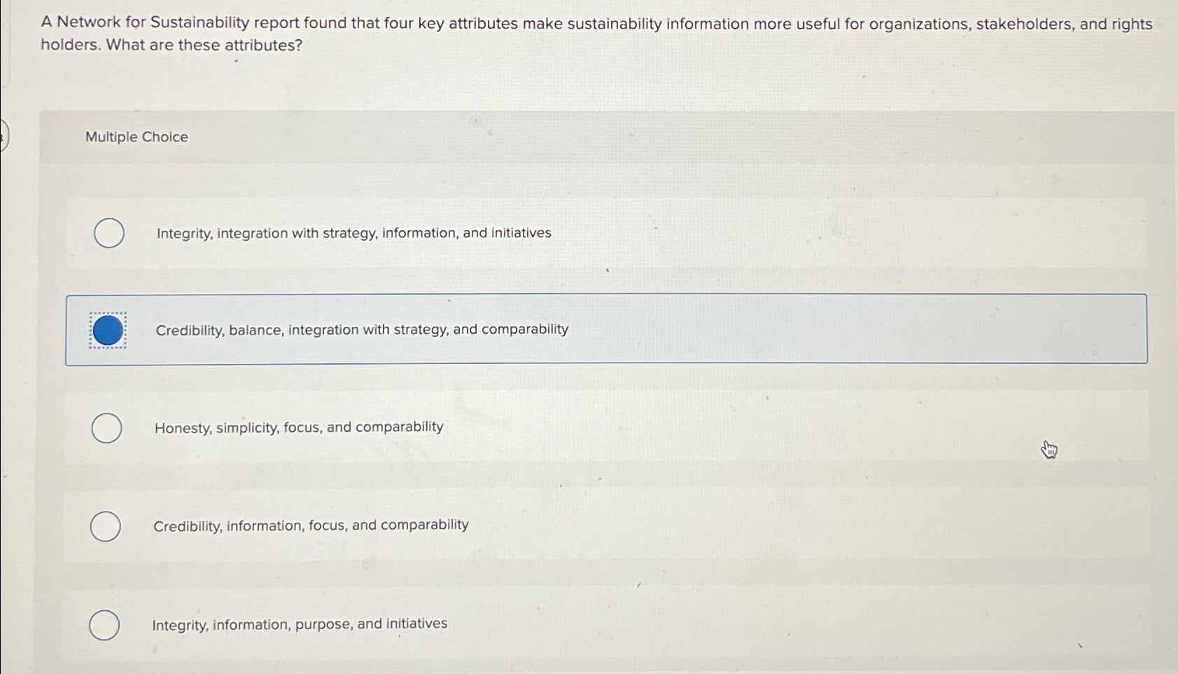  A Network for Sustainability report found that four key attributes make