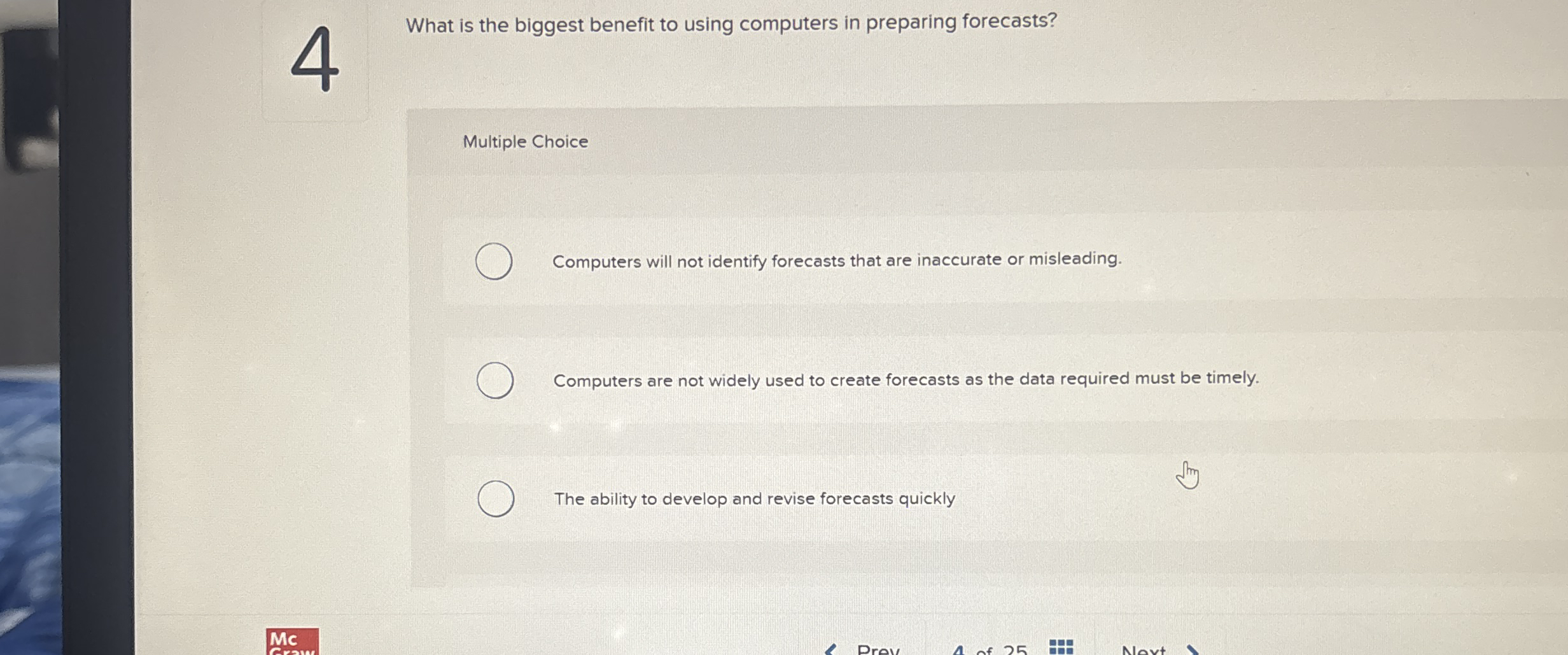  4 What is the biggest benefit to using computers in preparing