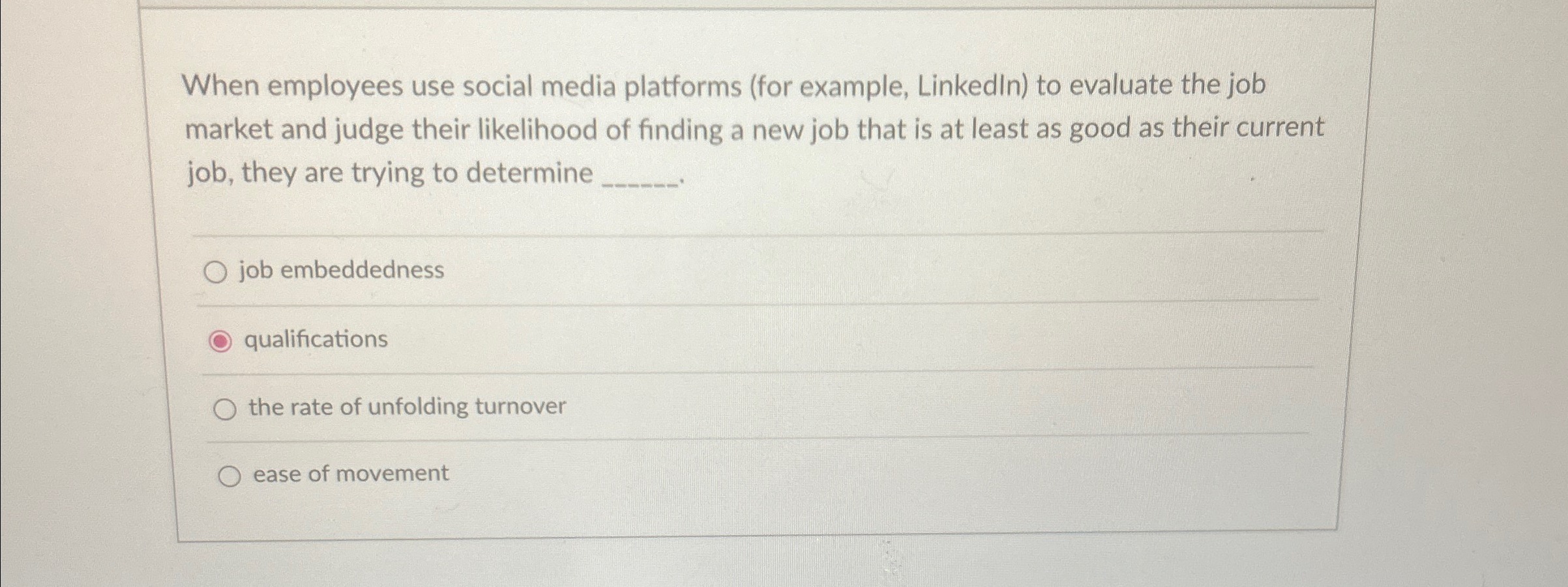  When employees use social media platforms (for example, Linkedln) to evaluate