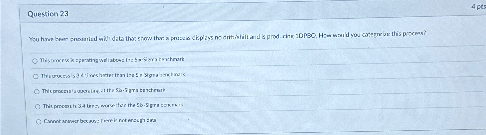  Question 23 You have been presented with data that show that