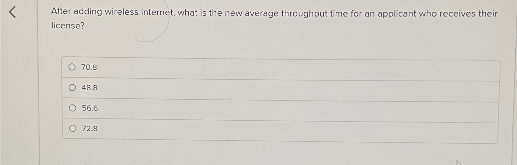  After adding wireless internet, what is the new average throughput time