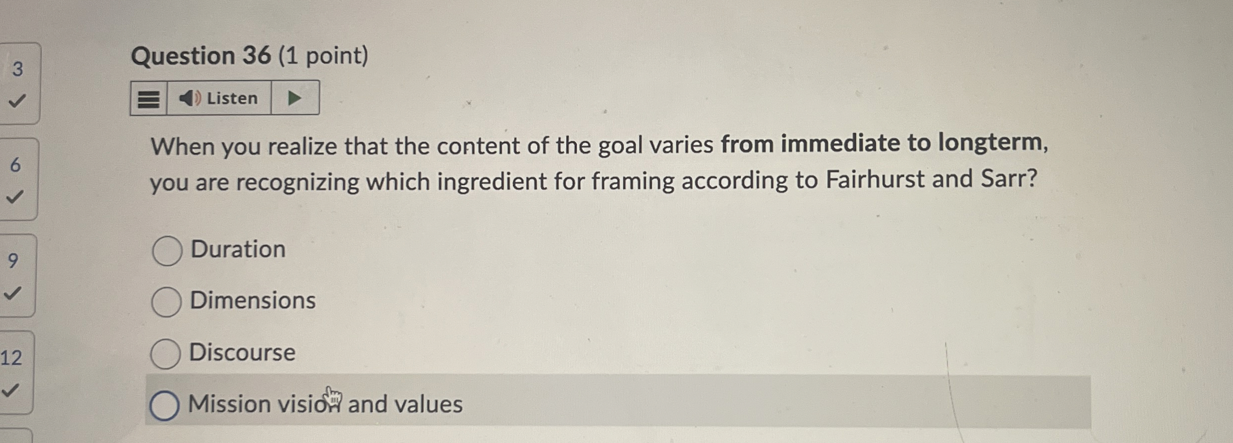  Question 36(1 point) When you realize that the content of the