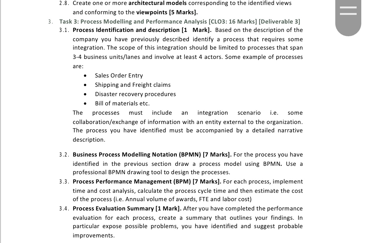  2.8. Create one or more architectural models corresponding to the identified