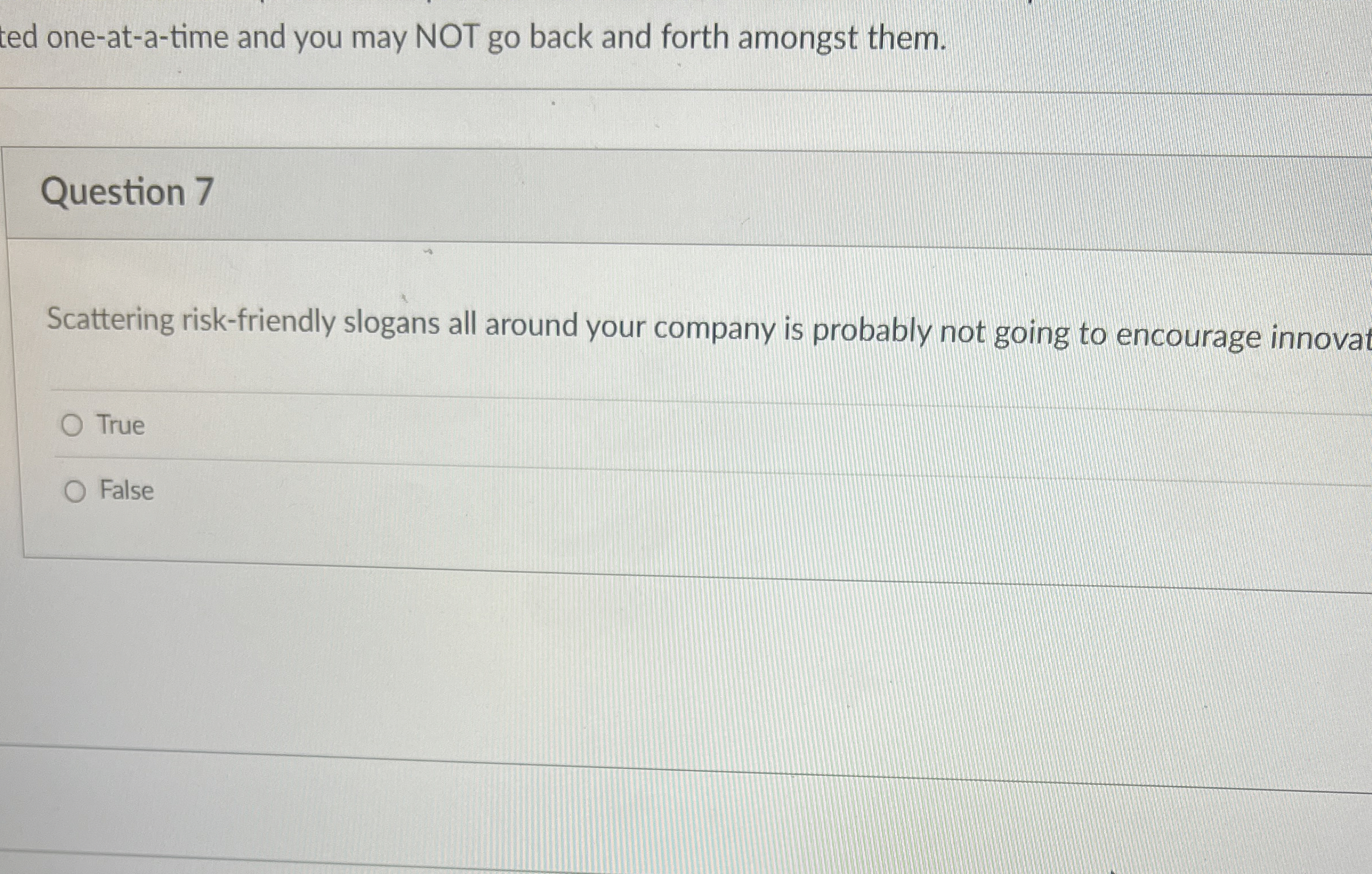  ted one-at-a-time and you may NOT go back and forth amongst