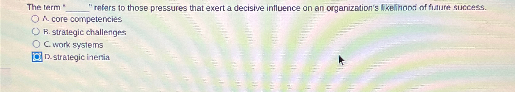  The term 'q,' refers to those pressures that exert a decisive