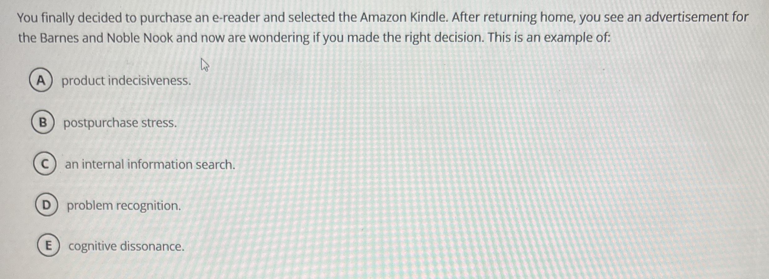  You finally decided to purchase an e-reader and selected the Amazon