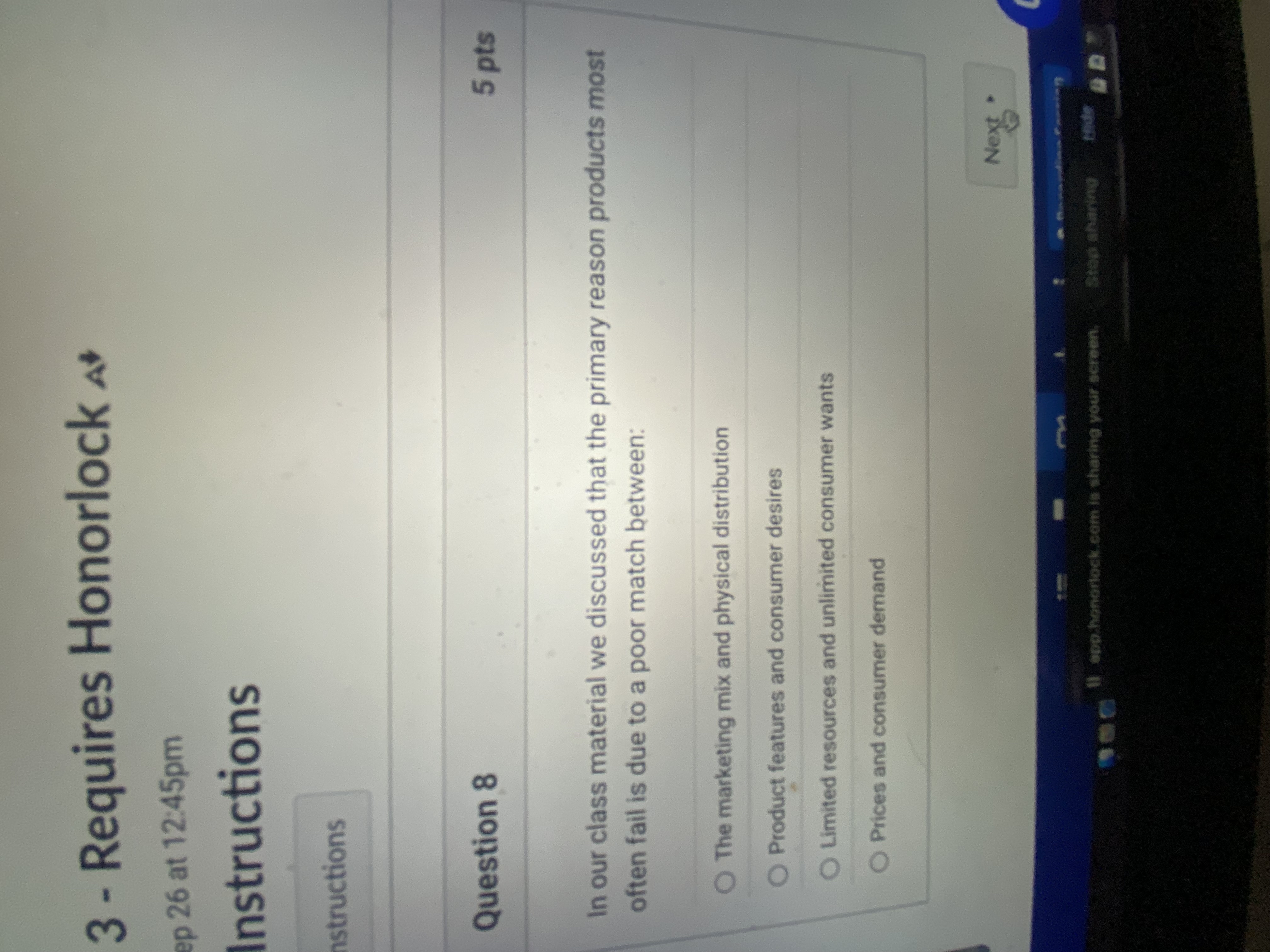  Question 8 In our class material we discussed that the primary