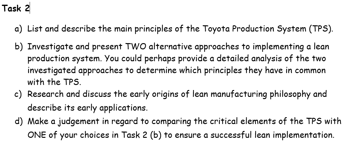  Task 2 a) List and describe the main principles of the