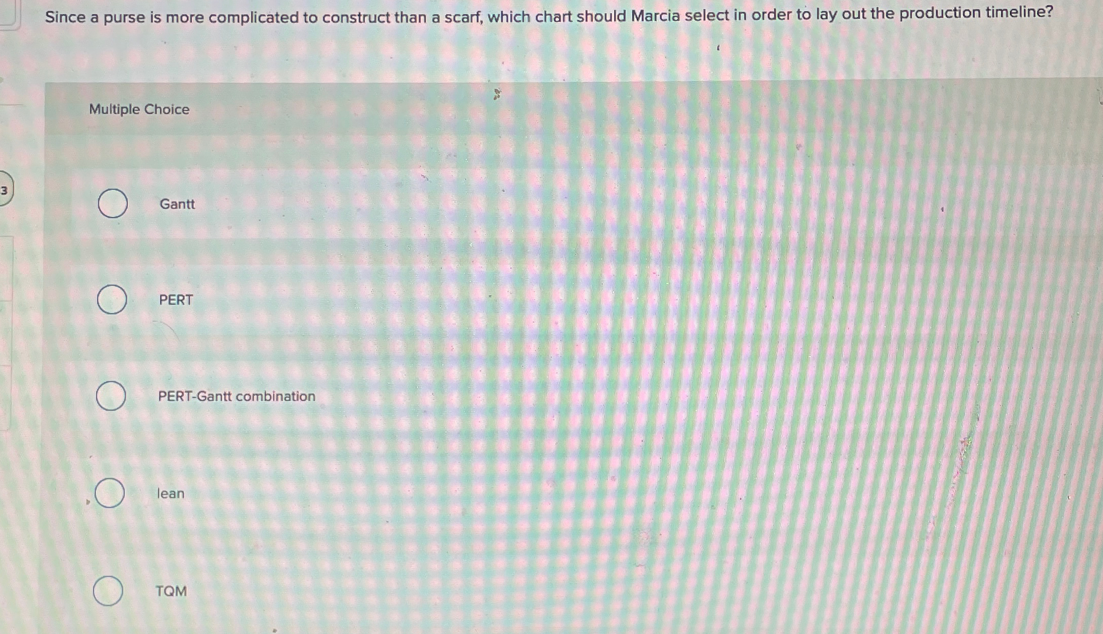  Since a purse is more complicated to construct than a scarf,